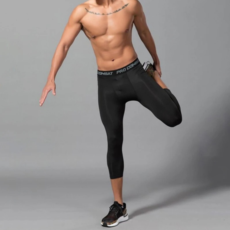 Crossfit Ga - 남성 러닝 레깅스 퀵 드라이 짐