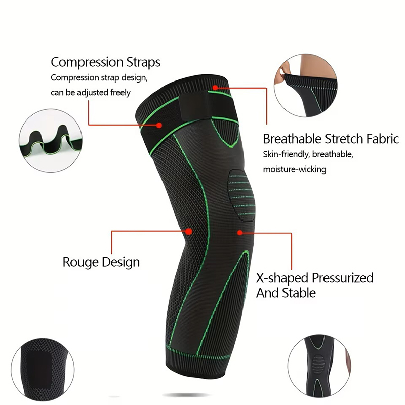 2개입 압박 무릎 보호대, 스트라이프 디자인 스포츠 슬 - Knee Sleeve Pair 리뷰 및 가격